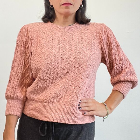Free people villa cable pullover sweater 2025